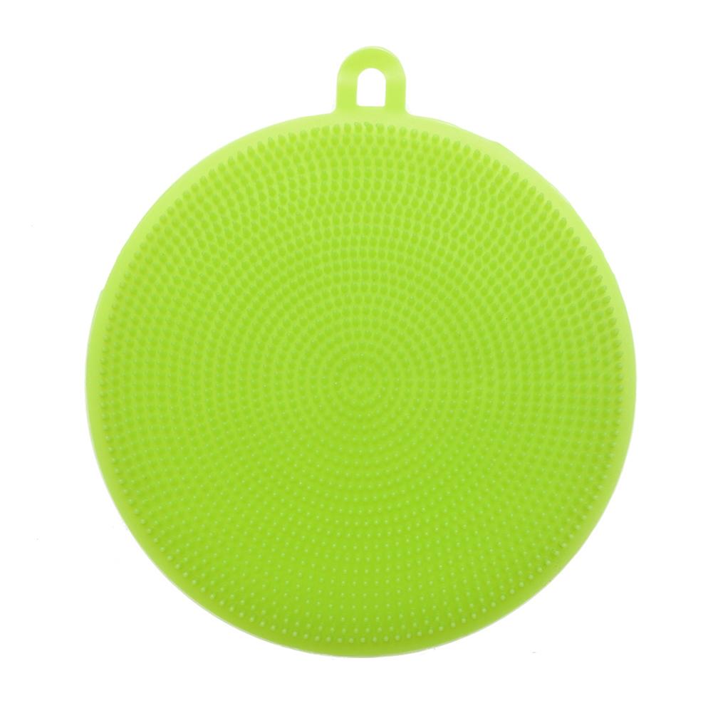 1/3/4pcs Kitchen Cleaning Brush Silicone Dishwashing Brush Pot Pan Sponge Scrubber Fruit Vegetable Dish Washing Cleaning Brushes: P
