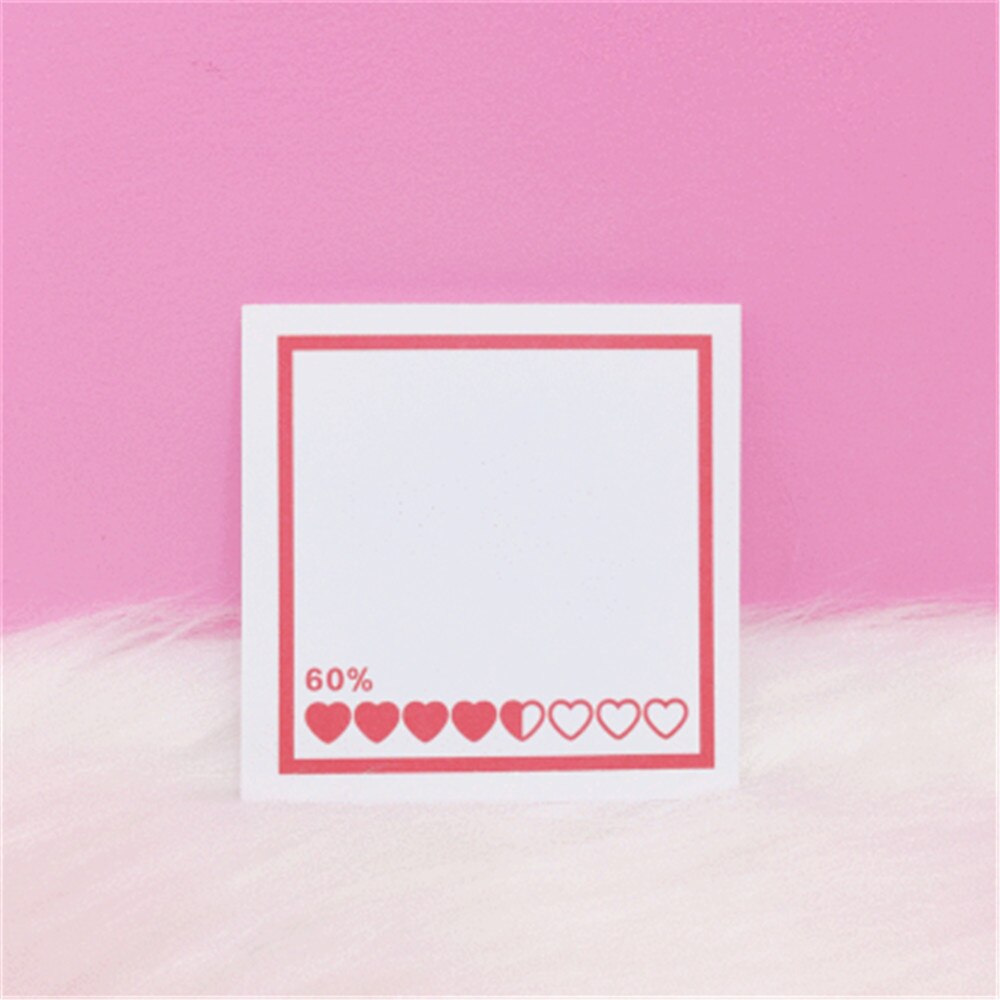 50Sheets Leuke Roze Serie Sticky Notes Kawaii Memo Pad Scrapbooking Planner Stickers Papier Bladwijzers Koreaanse Briefpapier: D