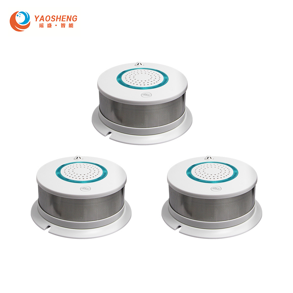 WiFi Smoke+Heat Detector Independent Alarm Wireless Fire Protection Smoke Sensor Home Security Fire Equipment Smart APP Control: PA-438W-3