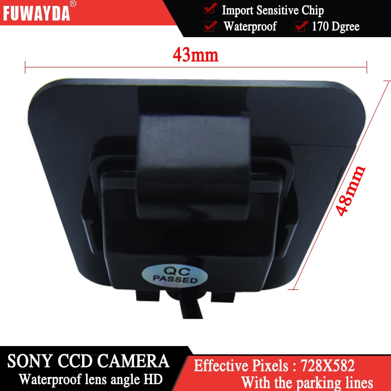 FUWAYDA Draad Sony CCD Parkeer Omkeren Backup Achteruitrijcamera voor Hyundai Elantra etc. Nachtzicht Waterdichte HD