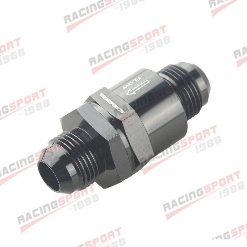 AN10 Aluminium Non Return One Way Check Valve Fuel EFI Fitting Adapter Black