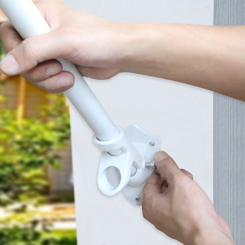 Two-Position Flag Pole Holder Mounting Bracket with Hardware - Made of Aluminum alloy