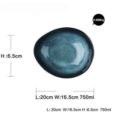 big soup irregular noodle bowl ceramic fruit bowl sim blye star view: Default Title