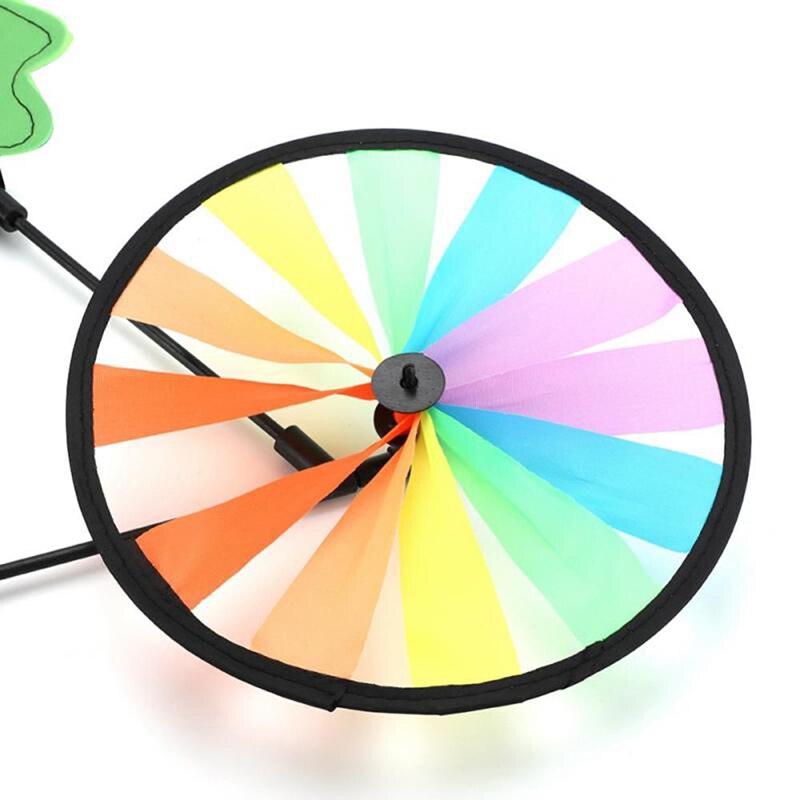 3D Ebene Karikatur Eule Auf Fahrrad Windmühle Windrad Wirbel freundlicher Spielzeug Spinner Garten Rasen Hof Dekoration