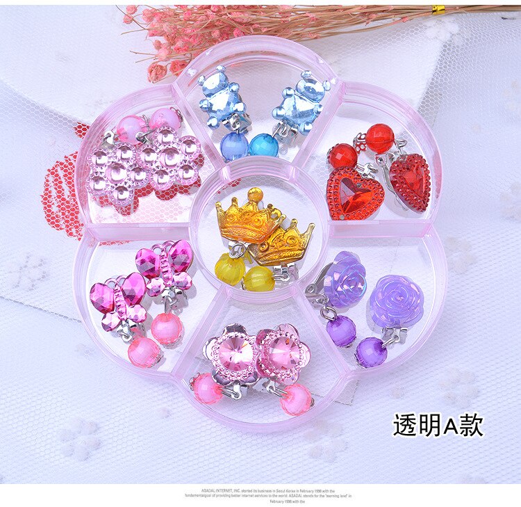 Cartoon Earrings Plastic Ear Clips Girls Toy Colorful Girls Kids Children Pretend Play Beauty Toys Birthday Party: Type A