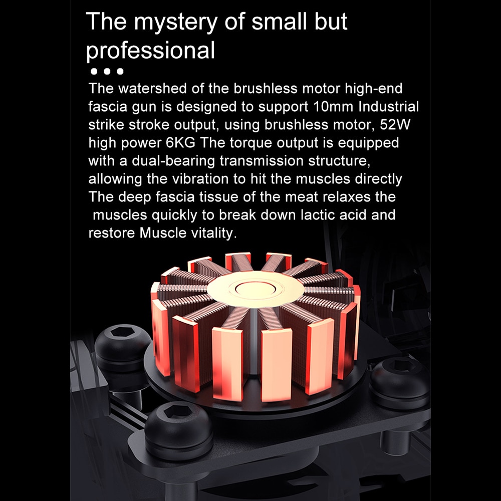 Massage Gun 3-Level Variable Frequency Vibration Muscle Massage for Pain Relief Electric Body Massager with 3 Massage Head