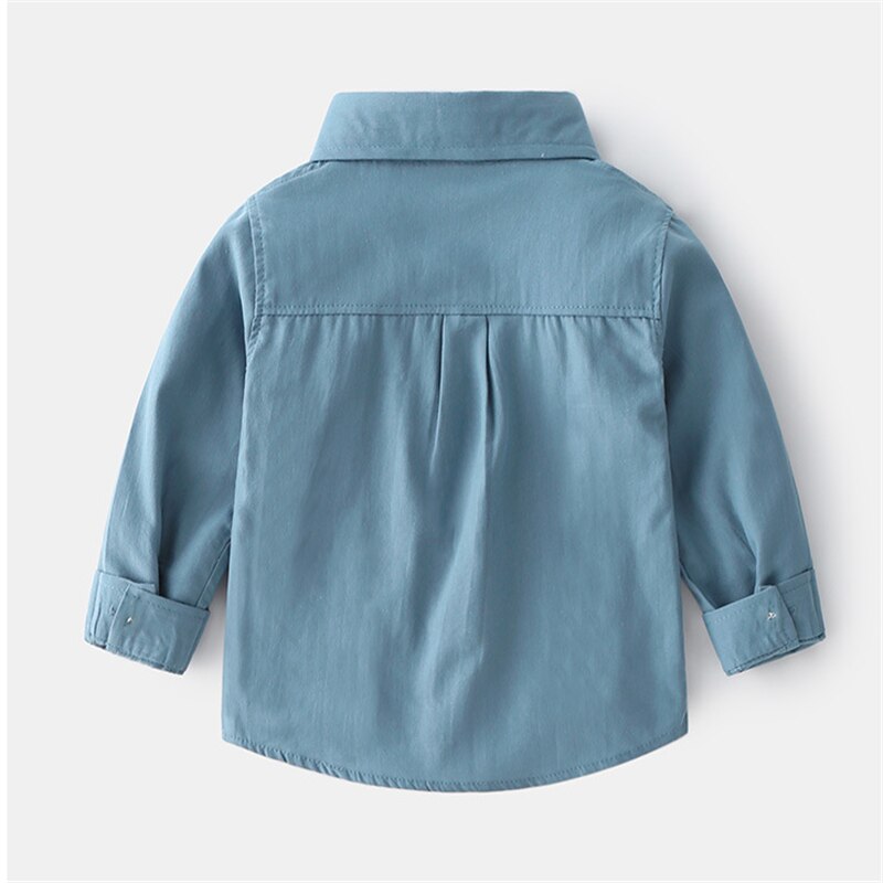 Pour garçons Chemise à manches longues Printemps Bébé Garçons Haut En Coton Dessin Animé Animal Chemise Bébé Printemps Revers chemise Enfant Blouse30