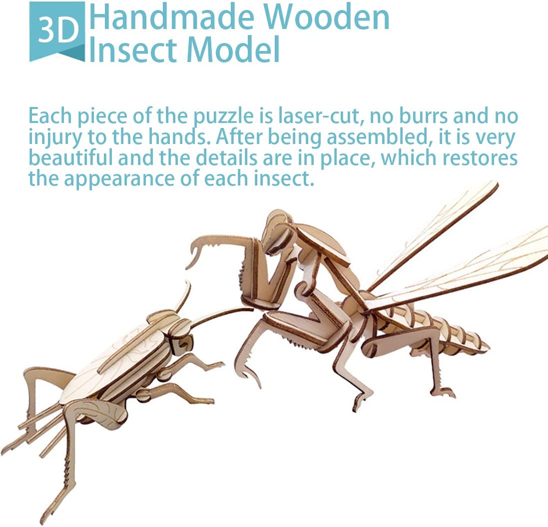 DIY 3D Wooden Puzzle Model Animal Montessori Toys for Children Crafts Dachshund Skeleton Assembly Set for Kids Adults Teens