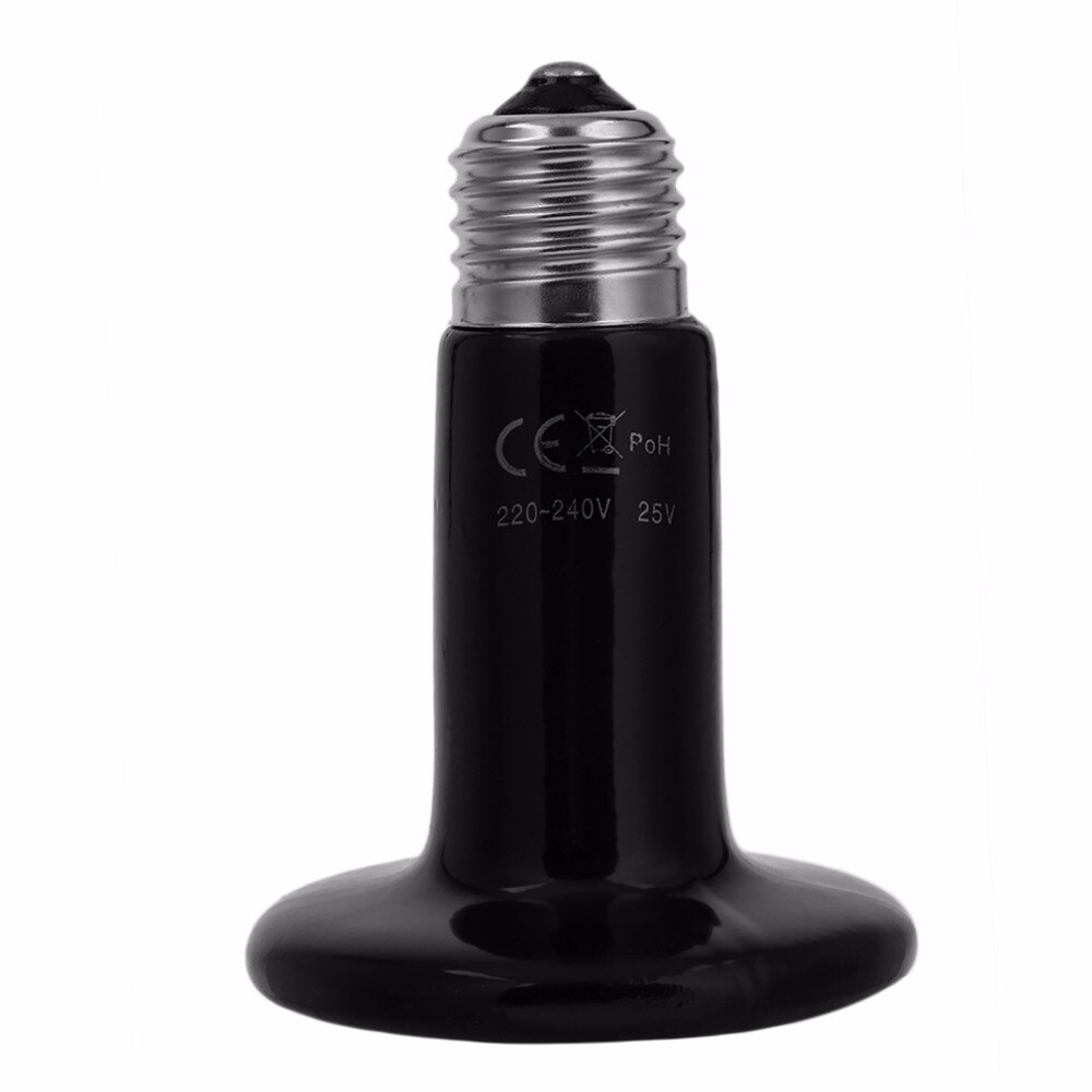 Bombilla cerámica con emisor de calor para reptiles, tortuga y mascotas, sin luz, 25W/50W/100W