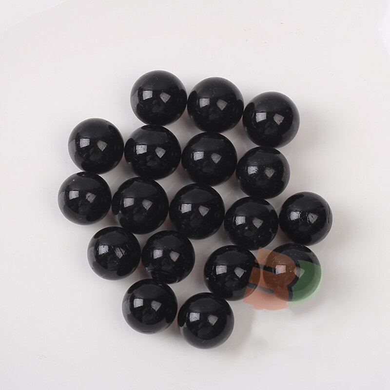 20PCS 16mm Glass Marbles Balls Clear Pinball Machine Charms Home Fish Tank Decoration Vase Aquarium Toys for Kids: Black