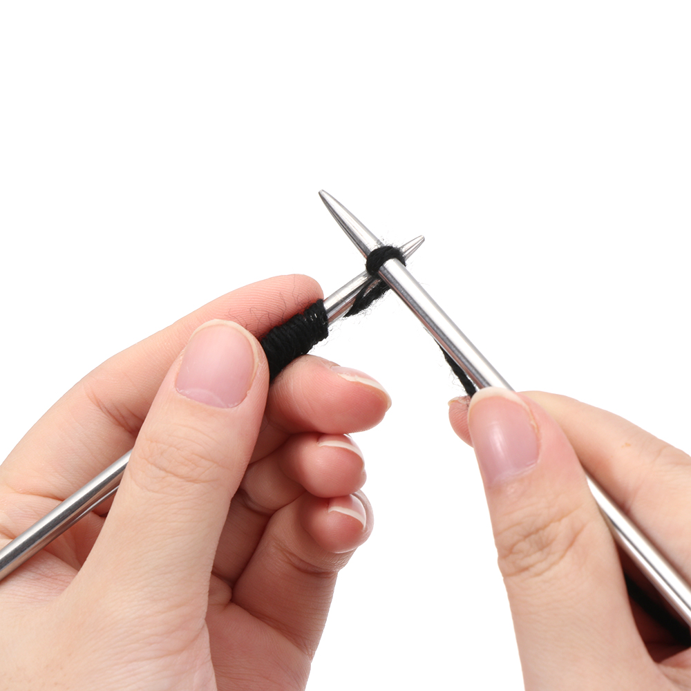 Agujas de tejer rectas de acero inoxidable, 2/5 piezas, 20cm, tamaño de 2-5mm, gancho de ganchillo, herramienta para tejer suéter, accesorios de costura