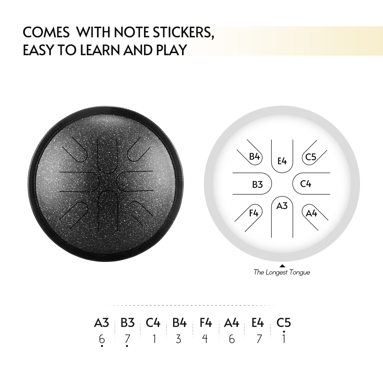 10 Inches 8 Notes Handpan Drum Staal Tong Drum Draagbare Reizen Drum Percussie Instrument Met Mallet Draagtas Voor Meditatie