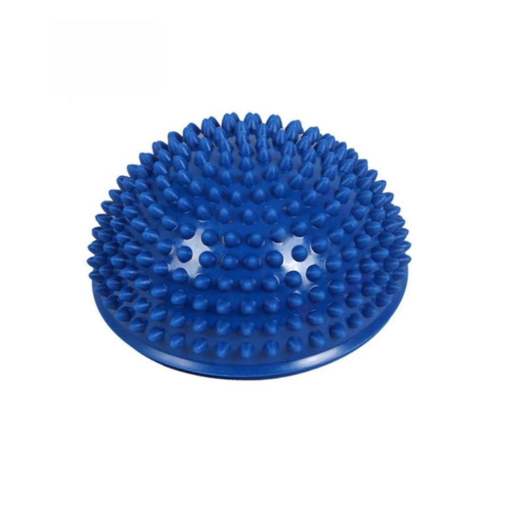 Inflatable Half Yoga Ball Exercise Fitness Equipment Balance Training Board Point Massage Ball Board for Children: Blue
