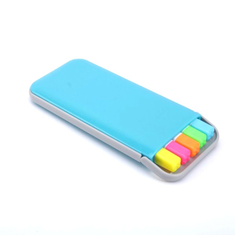 Rotulador subrayador de color caramelo, 5 unidades/caja, marcador , papelería, oficina, útiles escolares de escritura, marcadores