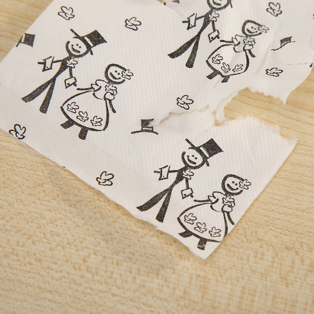 Printing Roll Paper Bath Unique Wedding Toilet High Water Absorption Paper for Household Bedroom WC Tissue Decor