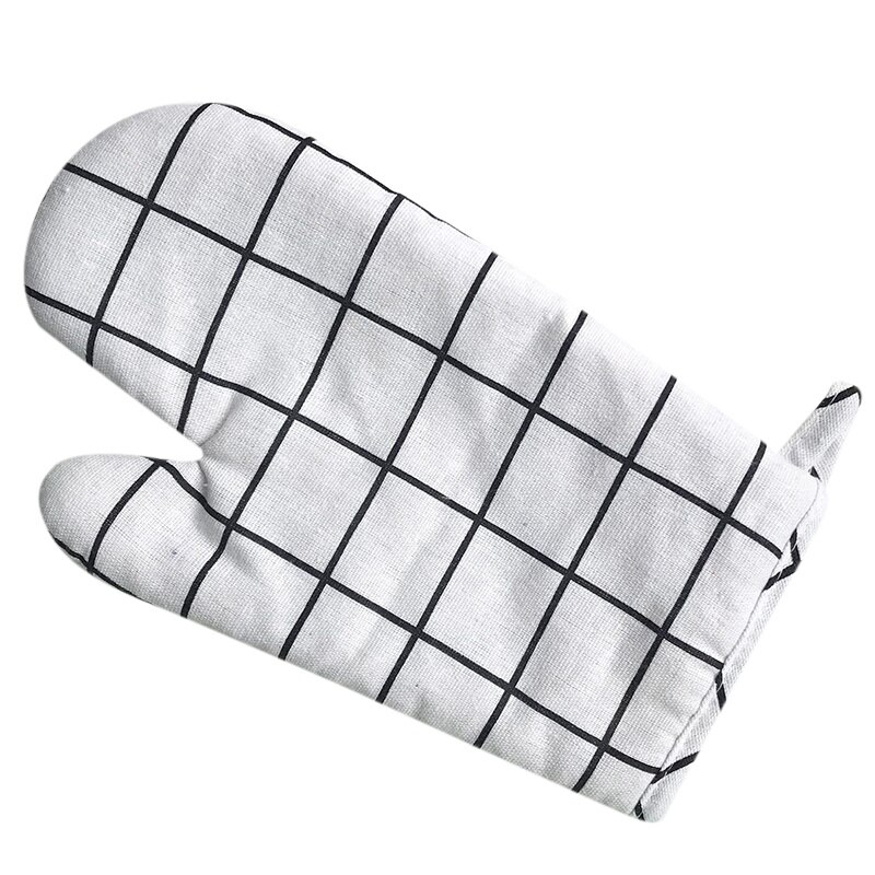 Gants de cuisine Anti-brûlure en coton, 1 pièce, mitaines de four isolantes Anti-chaleur avec lanière, outils de cuisson de cuisine: W