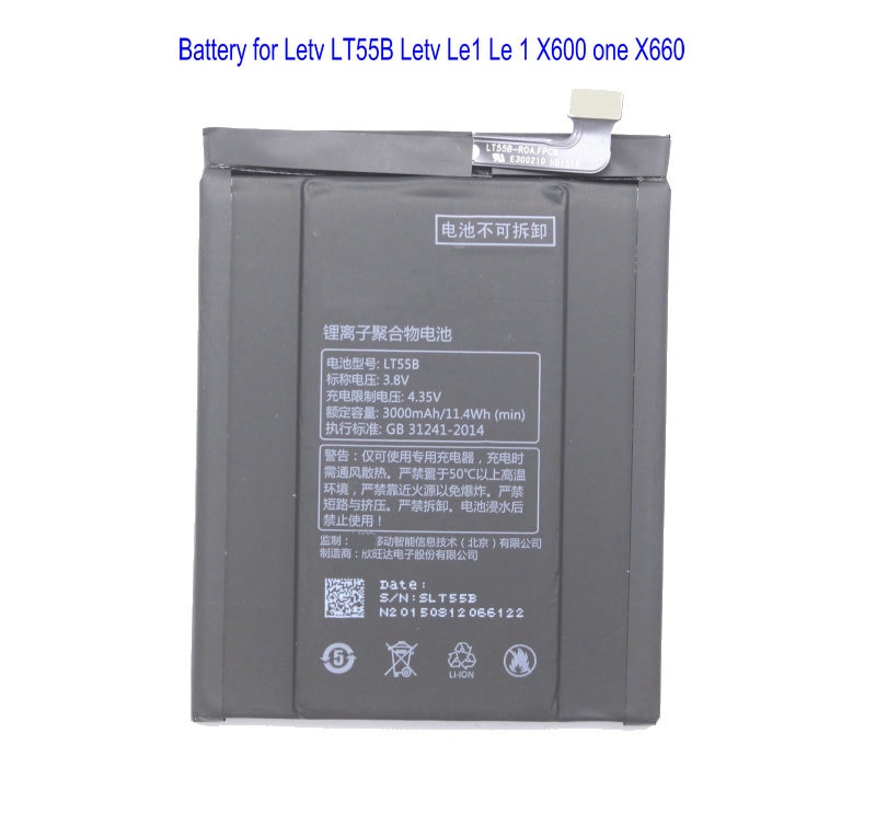 1X3000 Mah LT55B Vervangende Batterij Voor Letv Een Le 1X660X600 Telefoon Batterijen