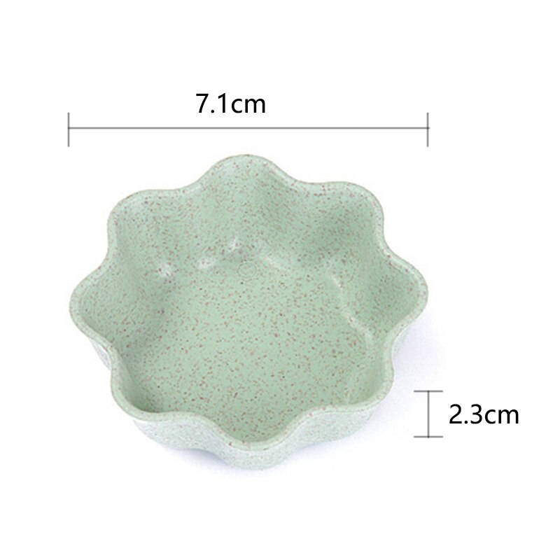 Seasoning Dish Flower Heart Round Shape Snack Plate for Sugar, Soy Sauce, Vinegar and Almost All Kinds of Seasoning Pink Flower