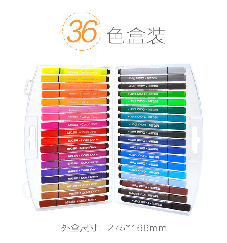 M &amp; G – stylo Triangle pour aquarelle, 12/18/24/36/48 couleurs, Graffiti, d&#39;art, dessin, croquis de couleur, tcp93130: 36colors