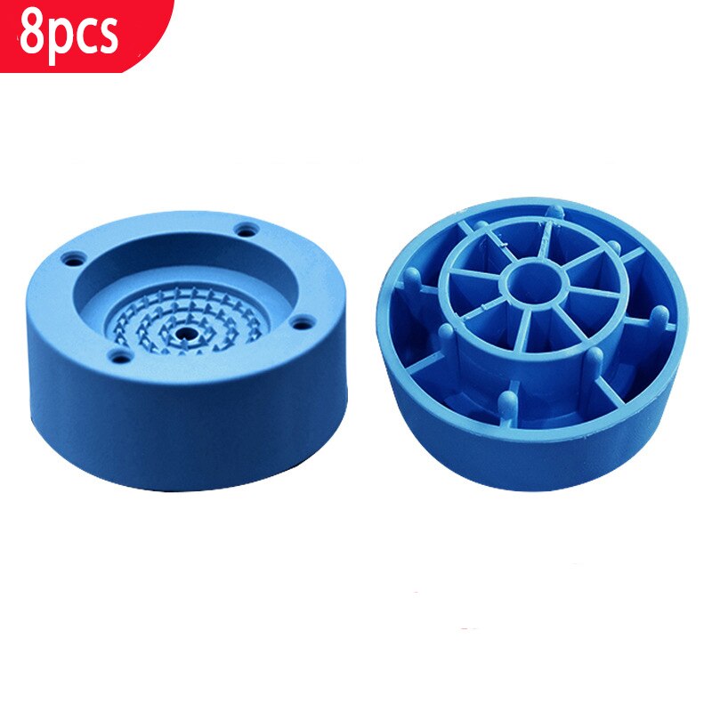 4PCS Anti Vibration Mats for Washing Machine Rubber Mat Support Machine Dryer Rubber Pad Adjustable Non-Slip Pad Floor Protector: Small blue-8pcs