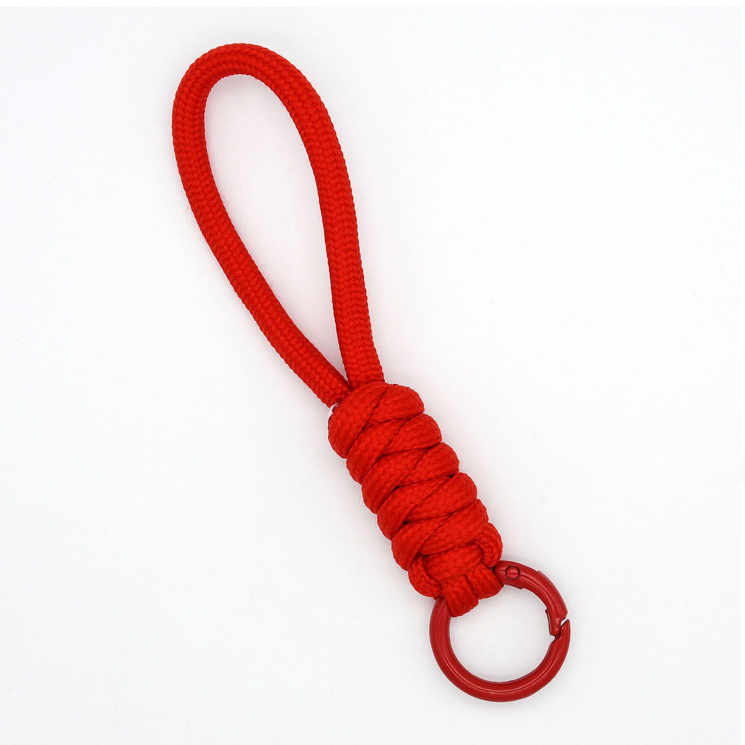 LLavero de cordón trenzado para funda de teléfono para mujer, correa de cuerda con nudo antipérdida, llaveros de coche, accesorios DIY, llavero de: Blanco / Blanco