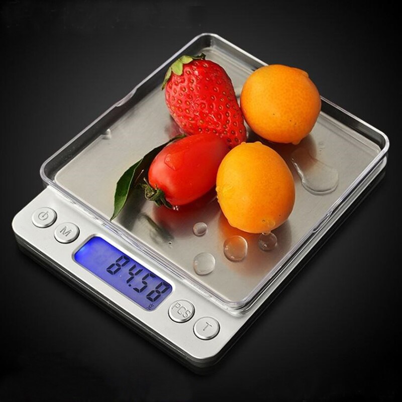 Báscula electrónica portátil para alimentos 3000g/0,1g, para joyería de cocina, Digital, 500g, 0,01
