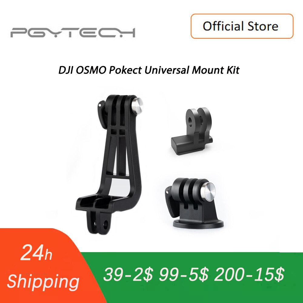 PGYTECH OSMO Pocket Mount Kit Action Camera L Bracket+ Universal Mount to 1/4 Universal Thread Combo Accessory