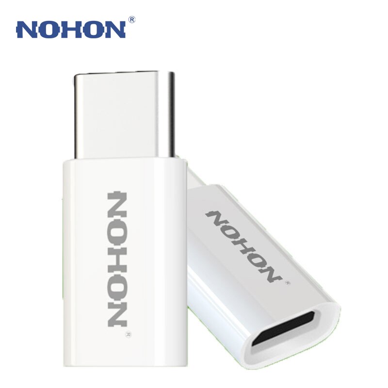 NOHON 8pin USB Adapter To Micro USB Charger For iPhone 8 7 6 6S Plus 5S 5C 5 iPad Mini Air iPod Quick Charge Data Sync Connector: Type-C To Micro