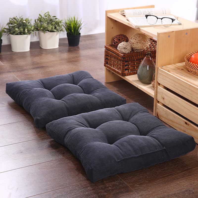 Dossier de chaise de bureau, Support de taille pour fenêtres épaisses, matelas Futon, banc carré, coussin de siège, 1 pièce: gray / 43x43x6cm