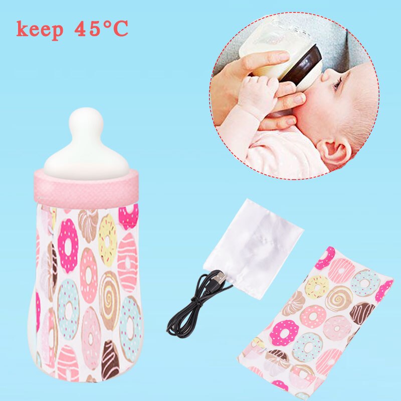 USB Baby Milch Wärmer Flasche warm Halten draussen Thermostat Kleinkind Fütterung Flasche Beheizten Abdeckung Isolierung Taschen Lebensmittel Heizung