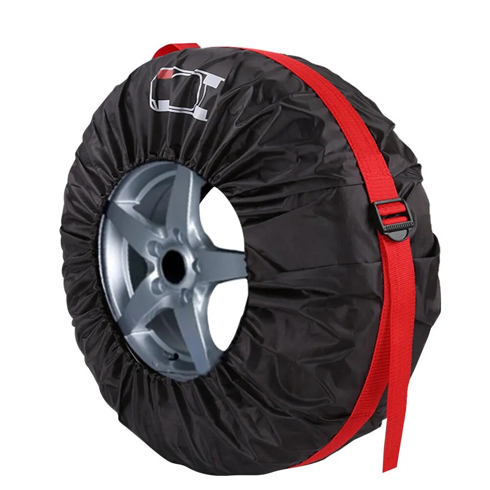Universele reservewielhoes (4 stuks) van polyester, opbergtassen voor autobanden, auto-accessoires, wielbeschermer voor voertuigen