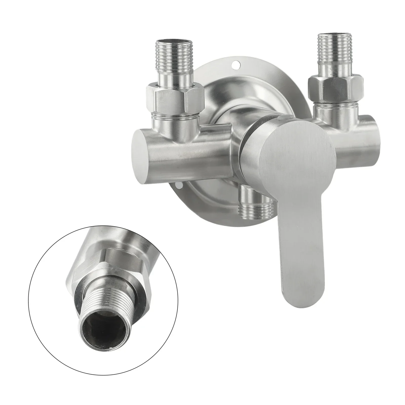 Stainless Steel Shower Faucet Wall-mounted And Cold Water Mixer Metal Handle G1/2inch Tap Bathroom Lifting Type Faucet