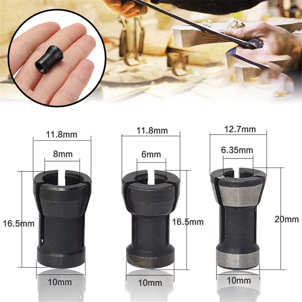Precisie Spantang 6Mm/6.35Mm/8Mm Graveren Trimmen Machine Elektrische Router Voor Machinebouw Houtbewerking cutter