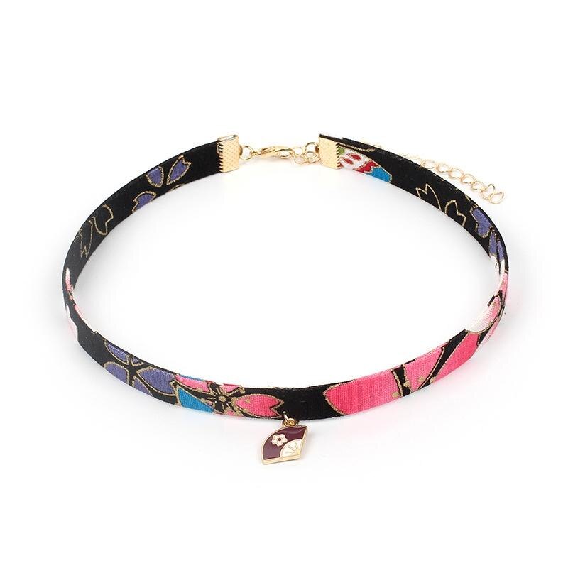 Klassischen Japanischen Stil Vintage Band Seil Puppe Halsband Nette Romantische Frauen Vogel Katze Karpfen Party Club Anhänger Kurze Halskette: 17