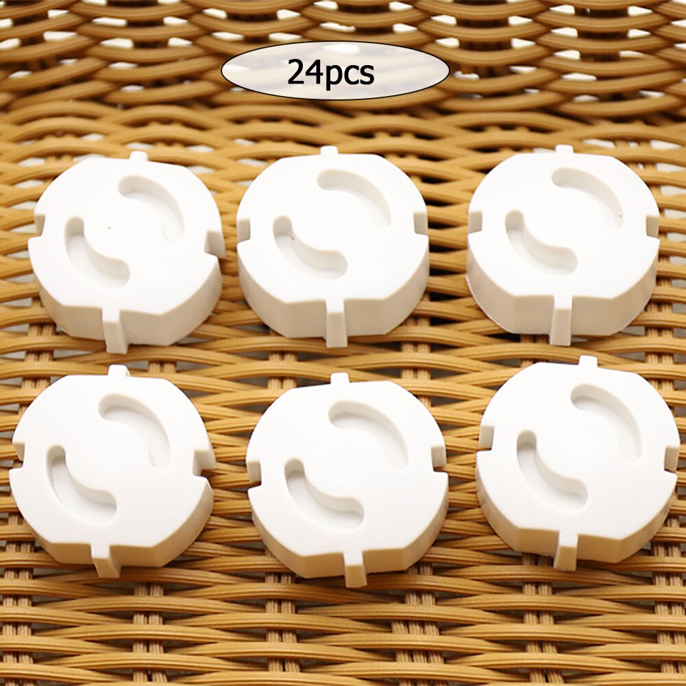 24pcs EU Power Socket Electrical Outlet Baby Kids Child Safety Guard Protection Anti Electric Shock Plugs Against Electric Shock: Default Title