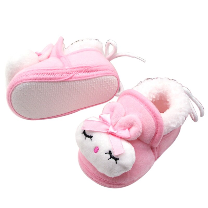 Baby Boys Girls Bunny Slippers Cute Soft Plush Winter Warm House Shoes Non-Slip Toddler First Walkers: 2 / 12