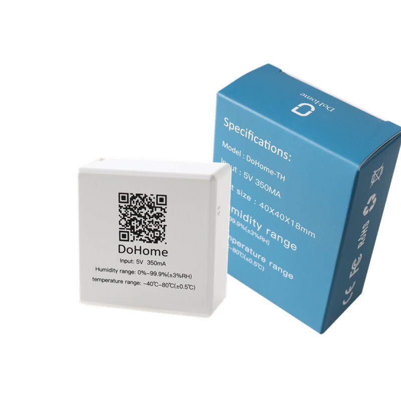 Dohome Support Siri Smart Temperature and Humidity Sensors Wifi Wireless Smart Home Firmware Upgrade ,Support IOS System