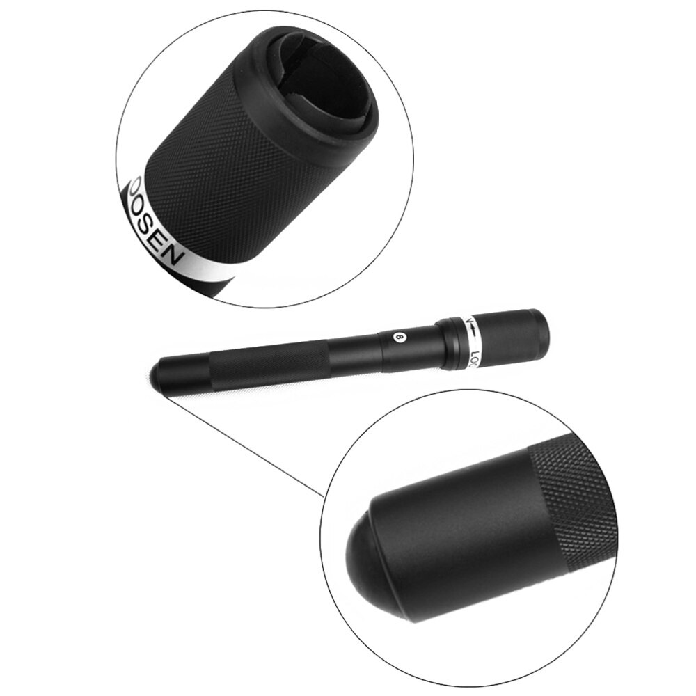 Acessório superior preto durável telescópico da extensão do extensor da piscina de bilhar 1pc para a barra