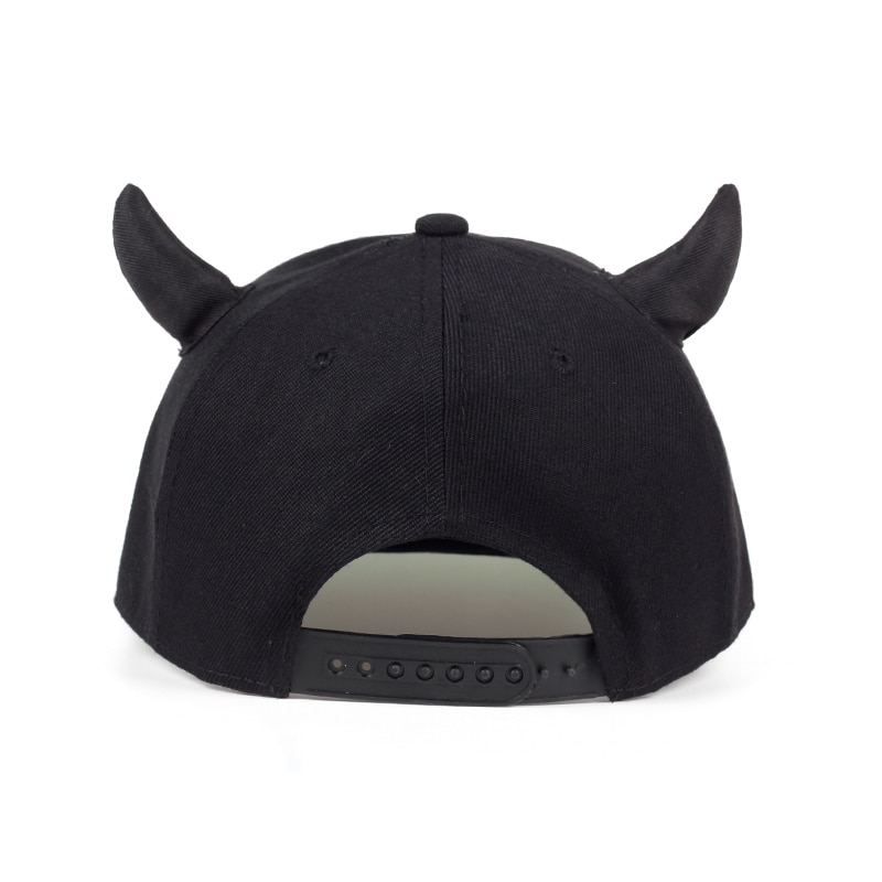 Unisex horn snapback baseball cap hat justerbar bomuld hip hop snapback hatte kasketter udendørs