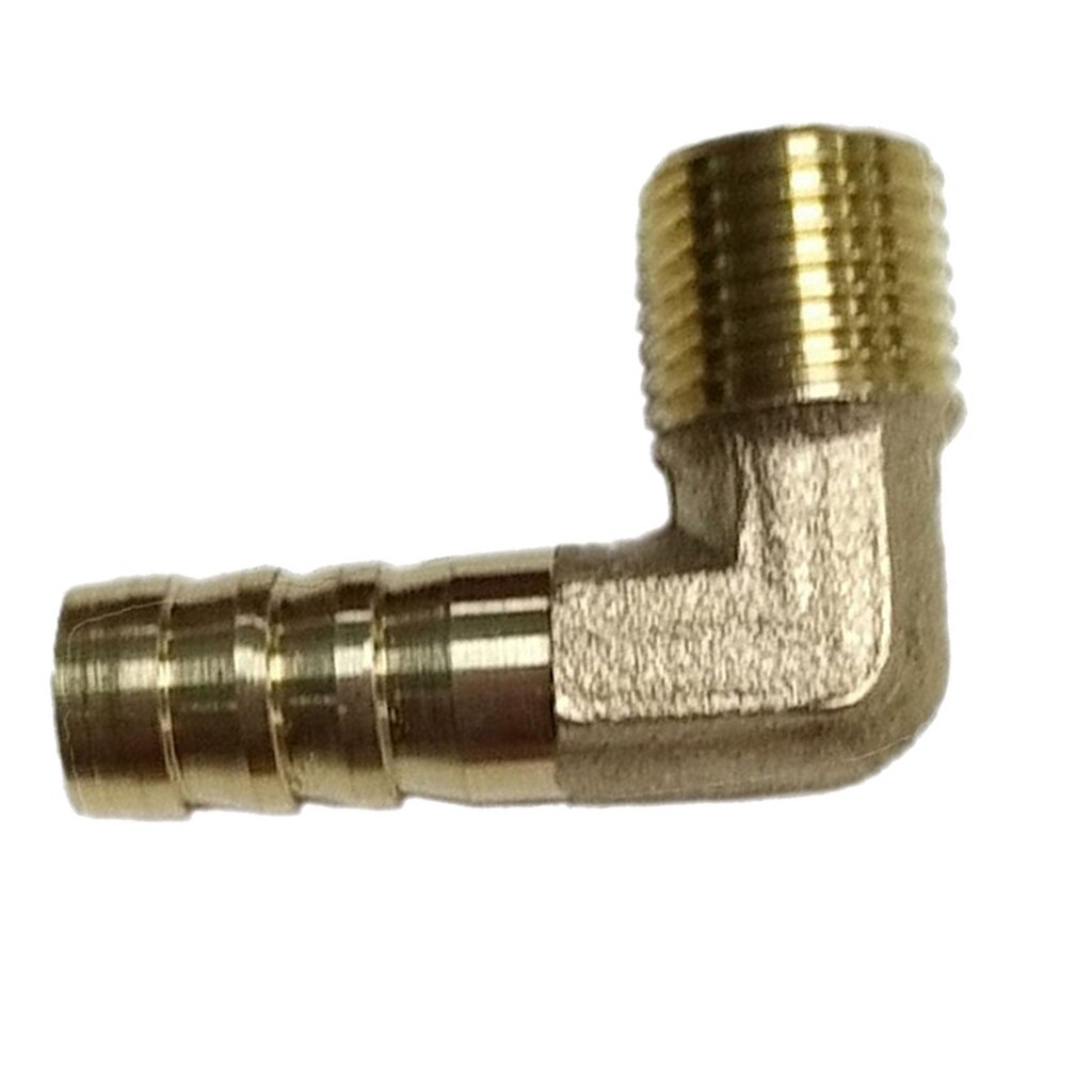 1/4'' Inch NPT Male Threads x 10mm Inch Barb Elbow Fuel Hose Barb Fitting
