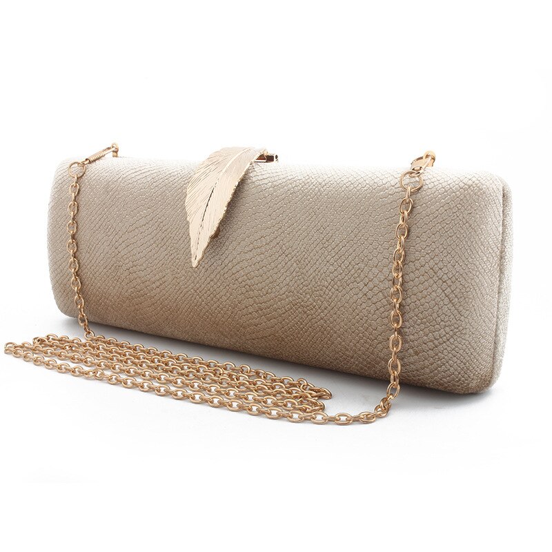 Leaf Clasp Women Clutches Velvet Evening Bags Ladies Gala Dinner Clutch Chain Shoulder Handbags and Purses