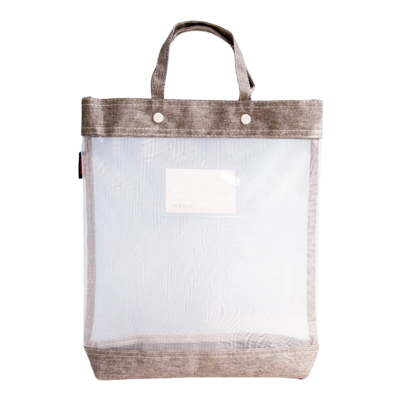 Transparent portatif En Nylon École Fourre-Tout Document Porte-Fichiers Étudiant Classification Idéologique Snap Sac De Rangement: GY