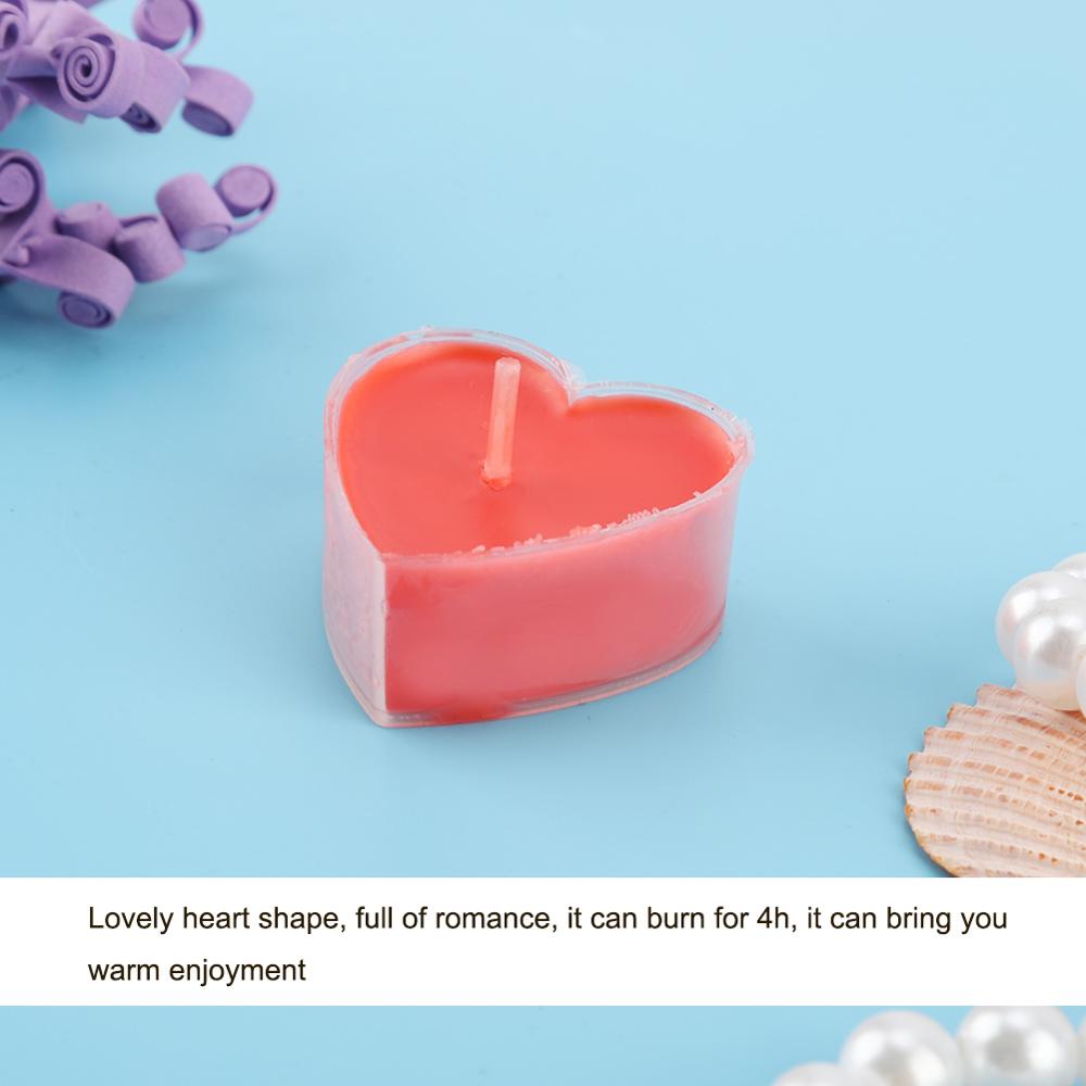 9 pçs presente velas em forma de coração vela vermelha amor romântico festa de casamento jantar doce tealights vela natal decoração da sua casa