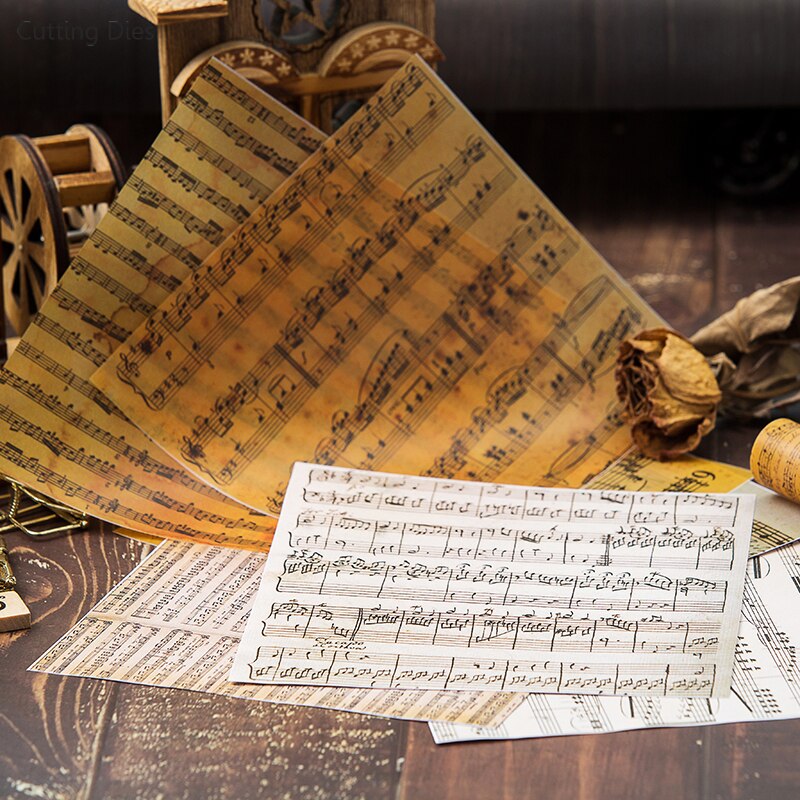 Aangekomen 8 stks/partij Vintage Muziek Pagina Vel... – Grandado