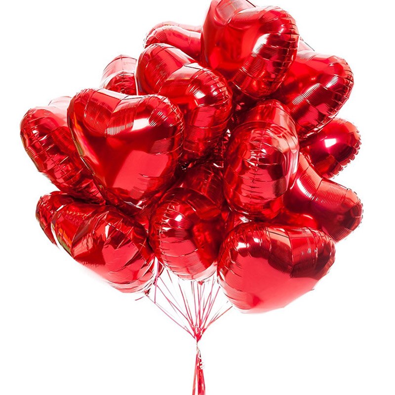 18 tum hjärta ballong ros guld rött äktenskap kärleksballonger bröllopsfödelsedag firar fest dekor folie helium ballong