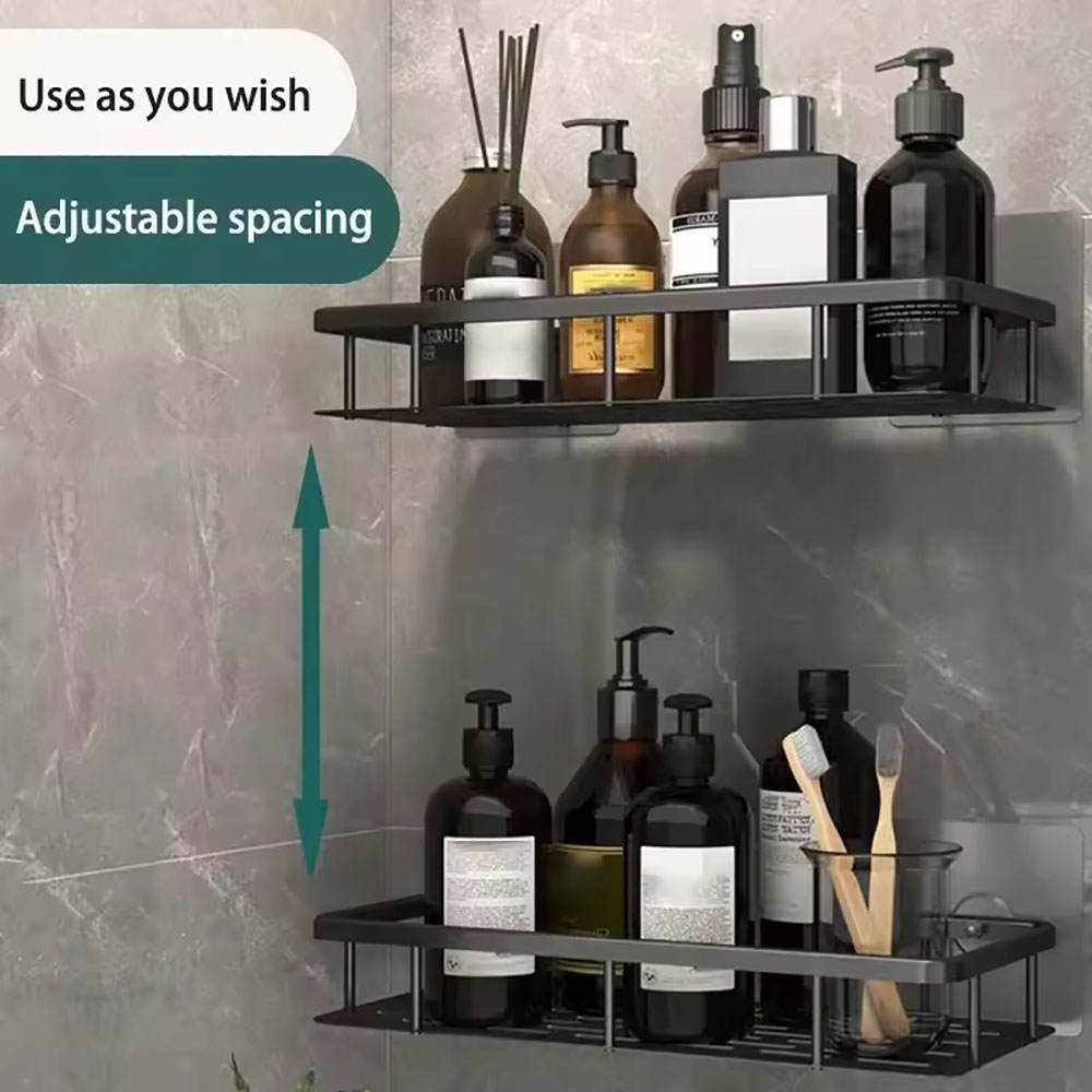 Badkamer Plank Make-up Organizer Aluminium Shampoo Rek Douche Plank Badkamer Accessoires Geen Boor Wandplank