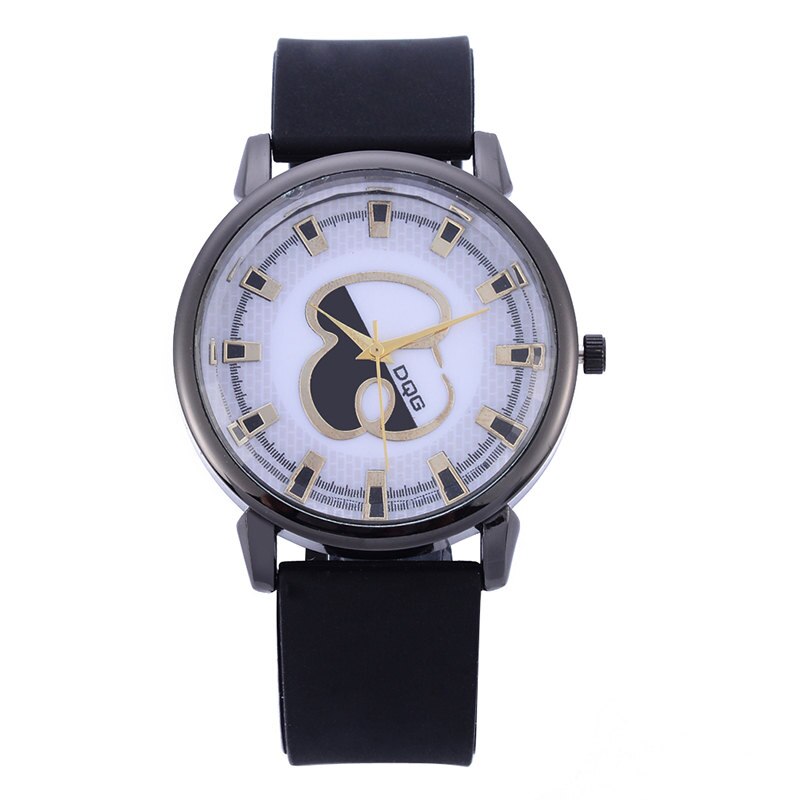 Dameshorloge kleine beer luxe merk dqg quartzhorloge dames casual siliconen dresshorloges