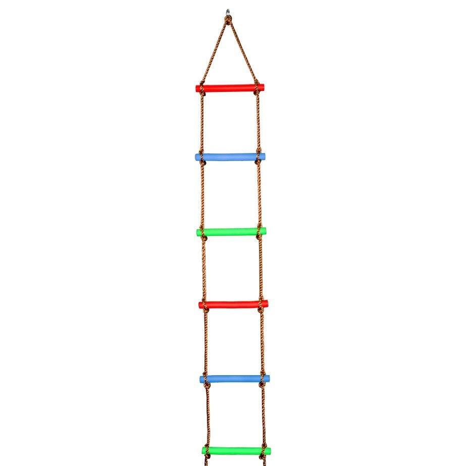 Scala di plastica a sei marce giocattoli educativi per interni all&#39;aperto arrampicata bilanciere appeso corda attrezzature per il Fitness al coperto per altalena per bambini: Colorful