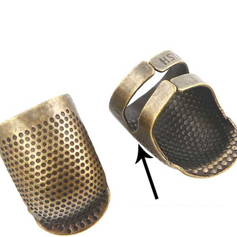 Handwork Sew Finger Protector Metal Thimble Ring Hand work Needle Hoop Ring Leather craft Home DIY Knitting Non slip Sewing
