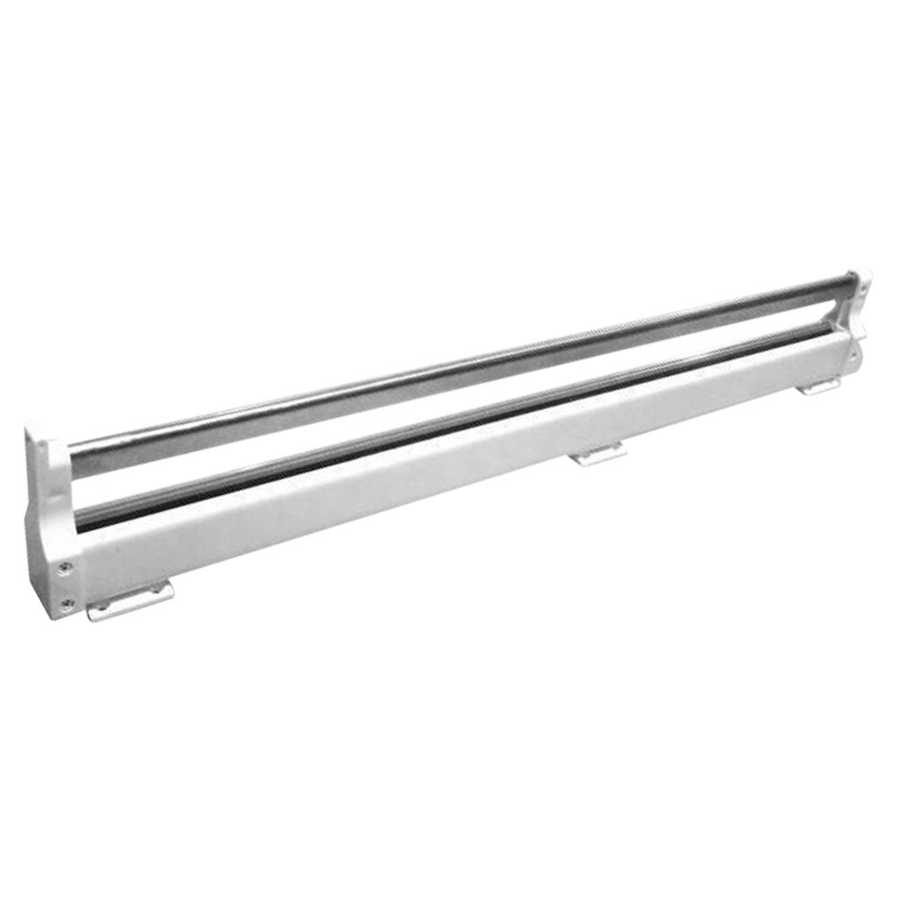 Let at installere hjemmetøjskinne rustfrit stål pladsbesparende skab betjent stang holdbar udtræk garderobe bøjle opbevaringsholder: Hvid 50b